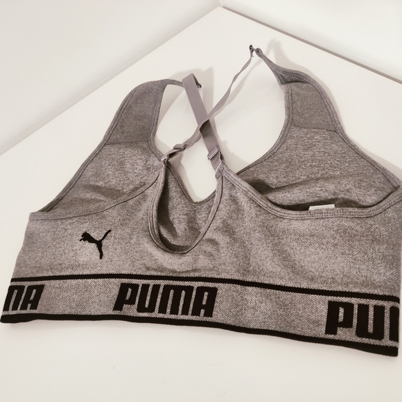 Puma Sports Bra, light gray bra - Picture 2 of 5